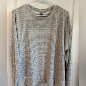 Aerie Gray and Cream Knit Sweater